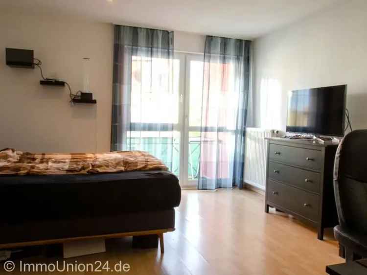 4 9 5,- für charmante 40 qm 1-Zimmer-Wohnung mit Balkon und Einbauküche und Tiefgaragenstellplatz