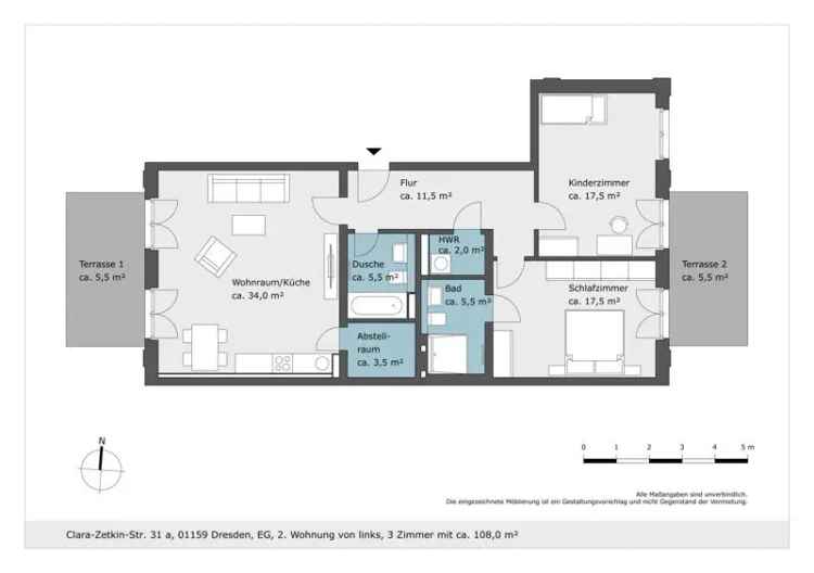 Neubau! 3-Raumwohnung mit Terrasse!