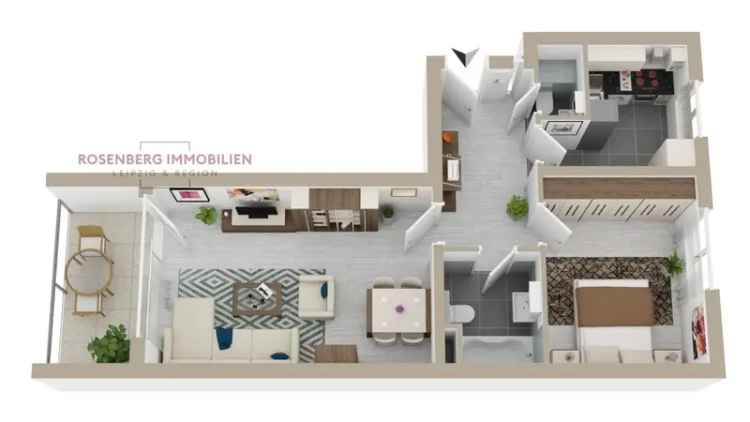 *bezugsfrei* Frisch sanierte 2-Raumwohnung mit Terrasse mitten im Leipziger Zentrum