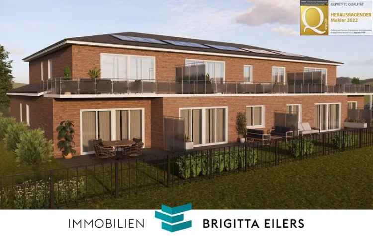 Ohne Käuferprovision in Oyten: Moderne NEUBAU-3-Zimmer-Wohnung mit 32 m² großer Dach-Terrasse