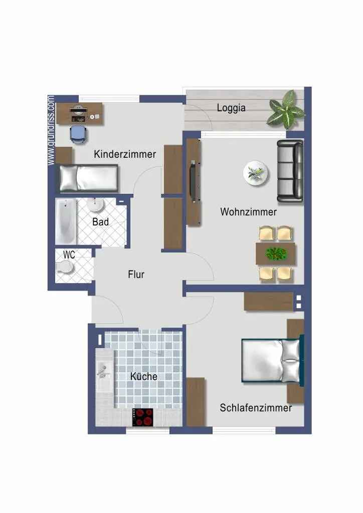 Mieten zentrale 3 Zimmer Wohnung Köln mit Garten