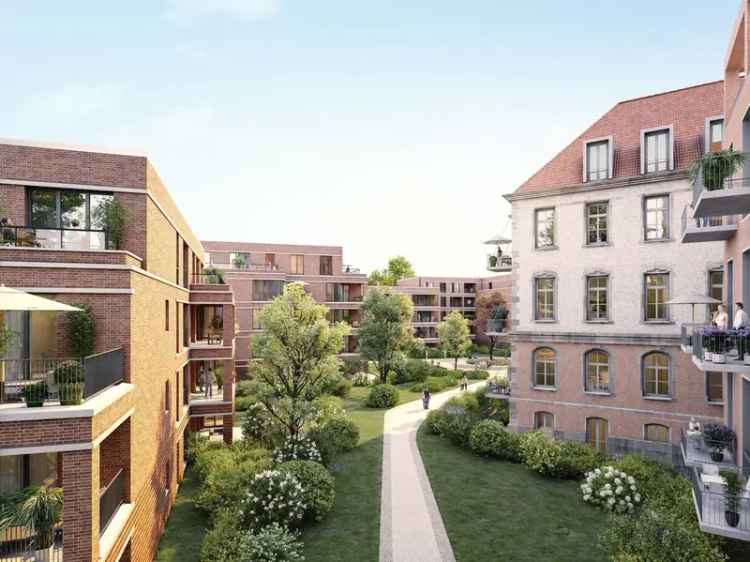 Moderne 1-Zimmer-Altbau-Wohnung im Sockelgeschoß mit Terrasse – WE 701