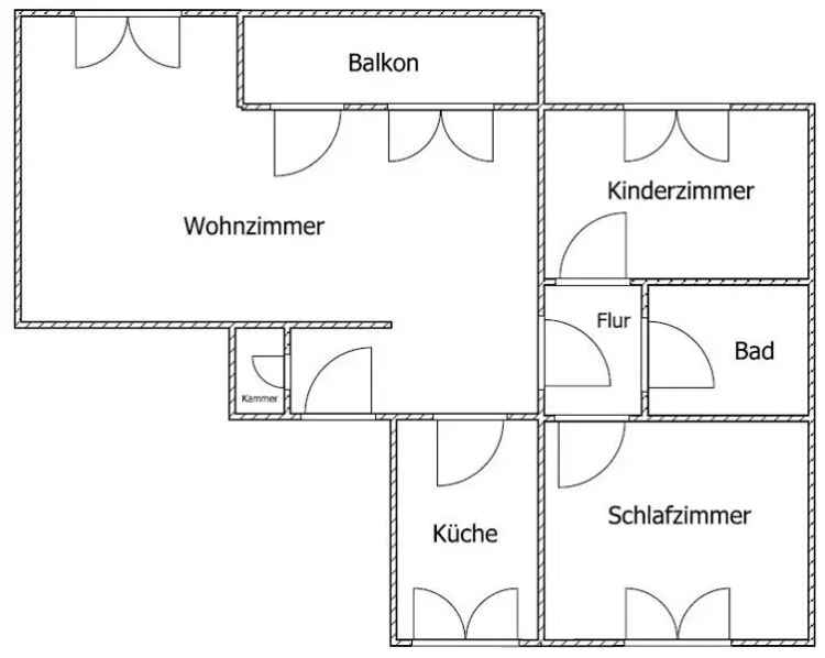 Tolle 2-Zimmer-Wohnung mit Balkon und neuem Bad