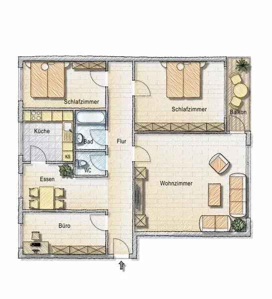 Ein tolles Wohngefühl: Wohn (t) raum 4-Zimmer-Wohnung