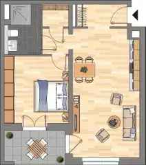 Wohnung (66.0 m²) zur Miete in Köln (Am Alten Güterbahnhof 27, 50825 Cologne, Germany)
