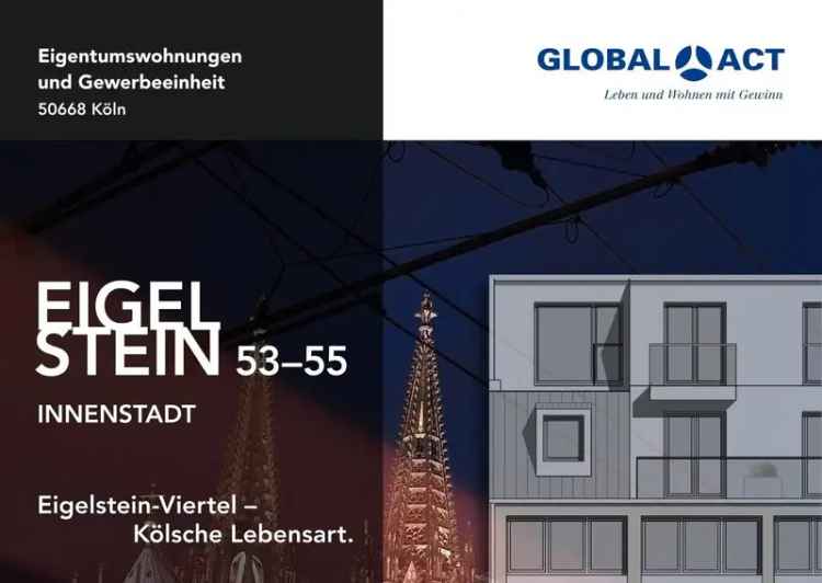 Leben am Eigelstein! Energieeffiziente 2-Zimmer Wohnung mit Balkon – Eigelstein 53-55 / WE 2