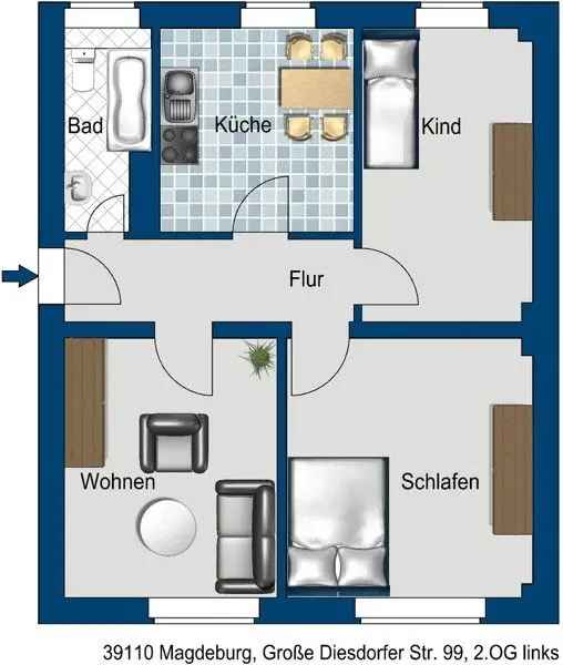 Wohn(t)raum: ansprechende 3-Zimmer-Wohnung