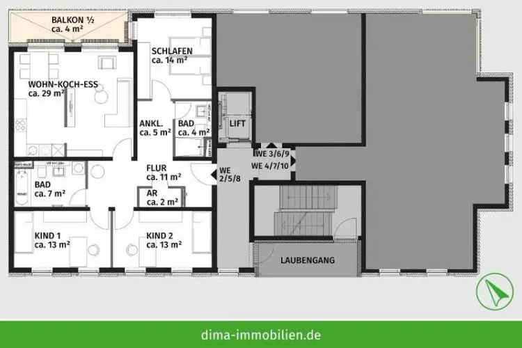 KfW-40-Neubau mit QNG + degressive AfA + Sonder-AfA! Ruhige, grüne Lage im Kiez!