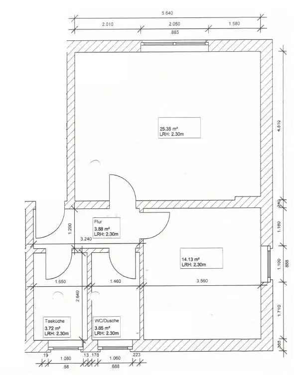 2 Zimmer Wohnung in zentraler, ruhiger Lage von Jenfeld