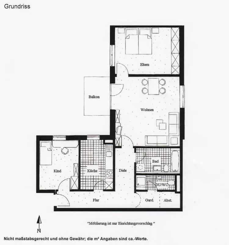 3 Zimmer Wohnung kaufen in Obertraubling mit Garten und Klimaanlage