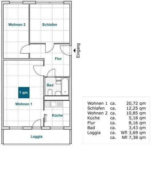 Alles neu – 3-Raum-Wohnung mit Aussicht und sonnigem Balkon!