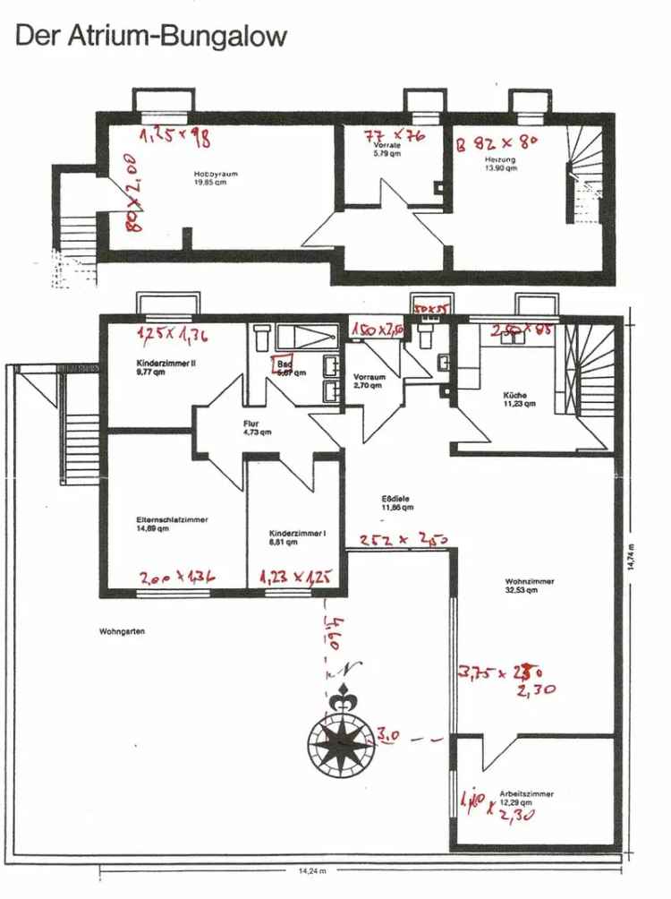 Heller, ebenerdiger, energetisch sanierter 4,5-Zimmer-Bungalow in Reinbek
