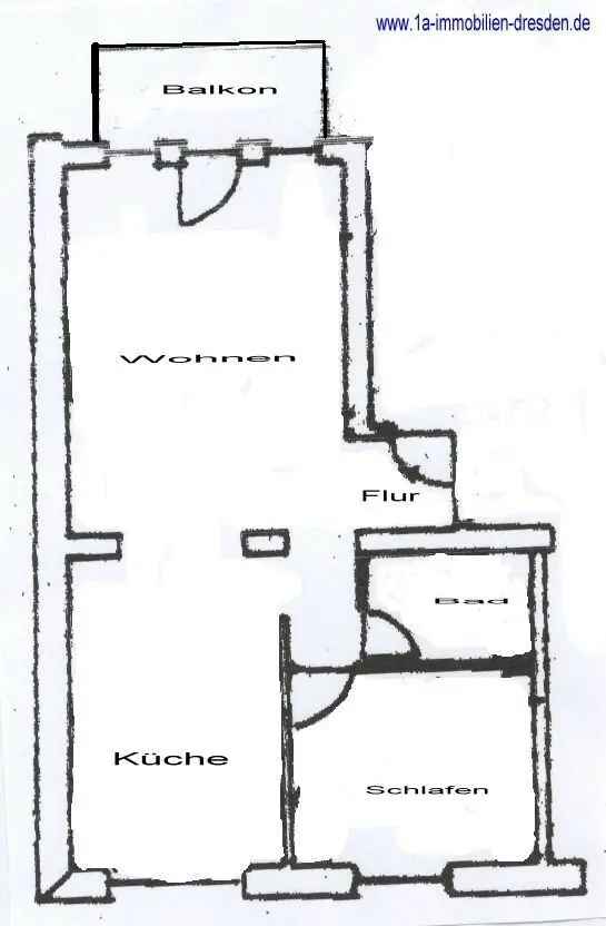 2 – Raumwohnung mit Süd-Balkon auf dem Weissen-Hirsch