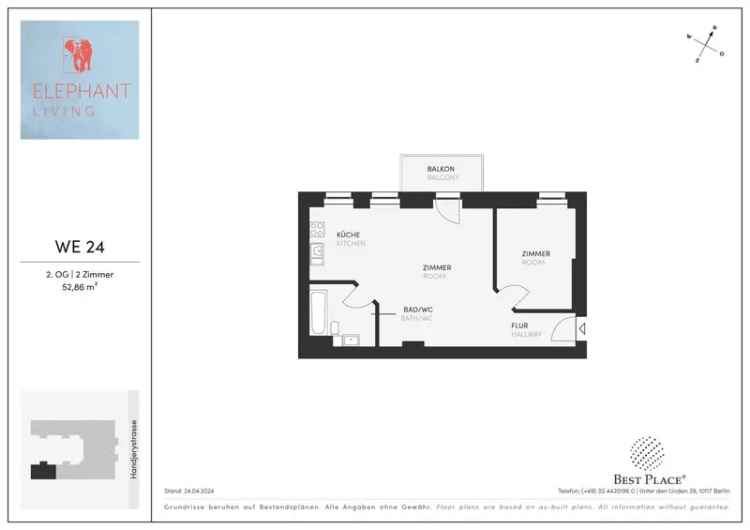 2-Zimmer-Wohnung in zentraler Lage mit Balkon