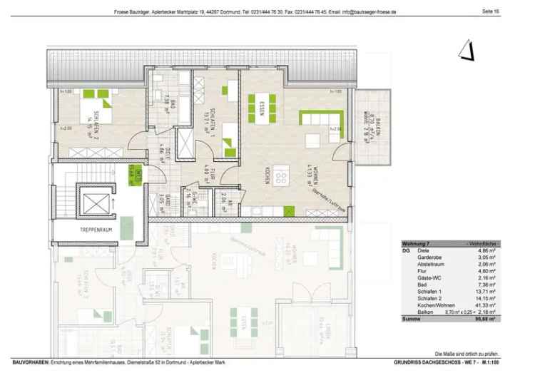 Moderne Eigentumswohnungen Dortmund 8 Einheiten Aufzug Tiefgarage