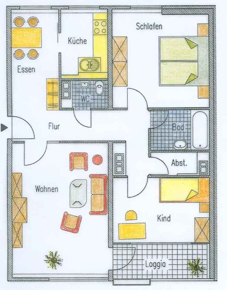 DO-Berghofen 3-Zimmer Wohnung Balkon 2 Obergeschoss vermietet