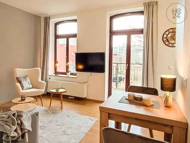 Hochwertig möbliertes Apartment in Leipzig mit Balkon in der Südvorstadt